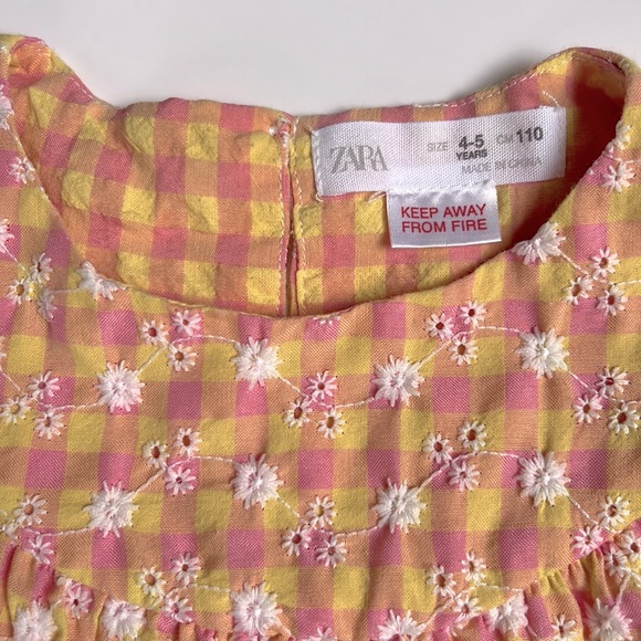 Zara Kids Seersucker Midi Dress size 4-5T - Picture 3 of 16